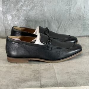 THOMAS & VINE Men's Black Leather Clayton Lace-Up Derby Shoes SZ 12